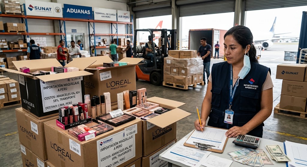 Cuánto cuesta importar maquillaje a Perú: ejemplos reales de costos